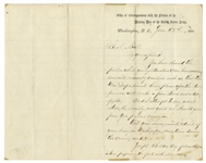 Excellent Clara Barton Autograph Letter Twice-Signed, Regarding the 1866 Trial of Dorence Atwater, the Famous POW at Andersonville Who Smuggled Out the ''Death List''